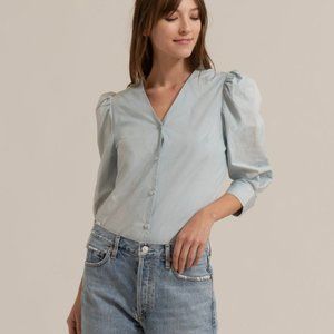MODERN CITIZEN Eloise Cotton Puff Sleeve Blouse, S
